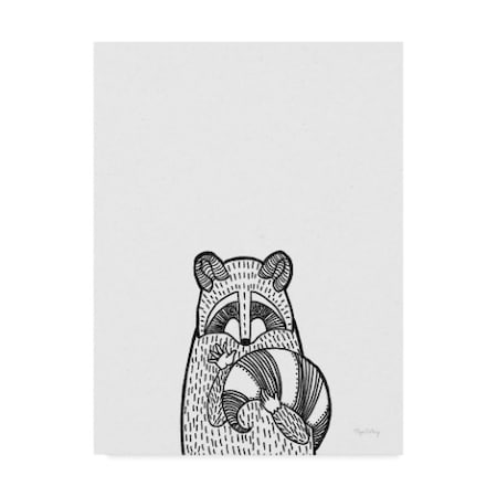 Elyse DeNeige 'Forest Friends II Black And White Raccoon' Canvas Art,14x19